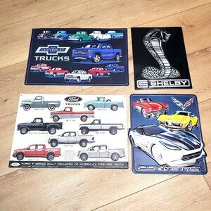Ford F-150 F-Series Pickup Truck Chevy Shelby Corvette Lot Metal Tin Sign Garage